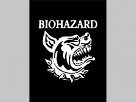 Biohazard chrbtová nášivka veľkosť cca. A4 (po krajoch neobšívaná)